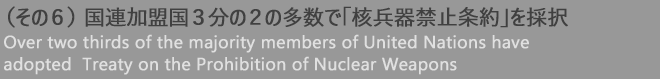 (その6)国連加盟国3分の2の多数で「核兵器禁止条約」を採択
